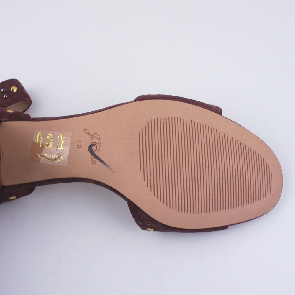 New JCREW Size 9 Penny Ankle Strap Sandals Studded Suede - Picture 4 of 4